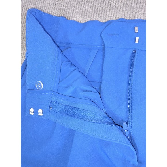 Abercrombie & Fitch Women's Blue Grey Pleated Wide Leg Trouser Pants Size M(2) - Picture 9 of 16